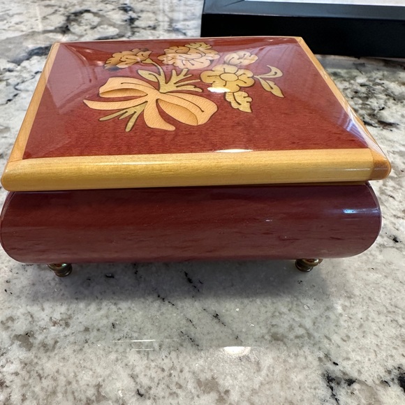 Vintage Wooden Inlay Musical Jewelry Box San Francisco Music Box Company - Picture 6 of 7